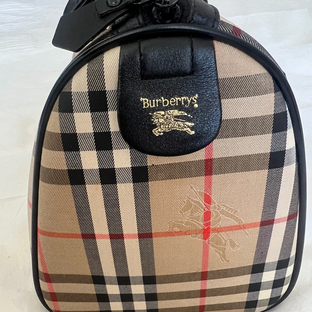 Burberry Tan and Black Plaid Satchel - Picture 4 of 8